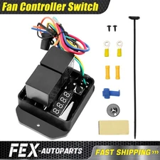 Digital Radiator Fans Controller Adjustable Temperature 12V New For 0444