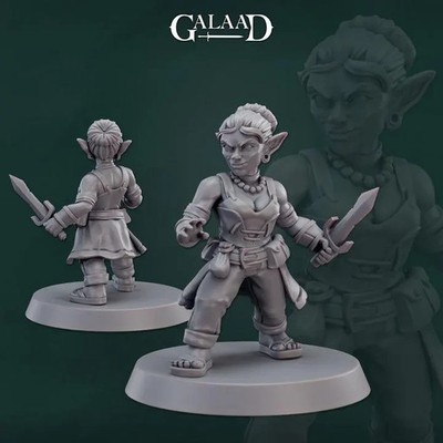 Female Goblin Rogue | Thief | Bandit Unpainted Miniature | D&D | DnD Mini