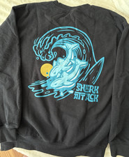 Swig Black Crew Neck Pullover Sweatshirt M Sh...