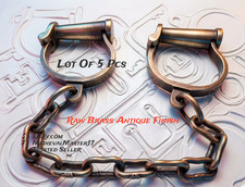 Cuffs Lock Key As Show A Picture Iron Handcrafted Raw Brass Antique Heavy Chain