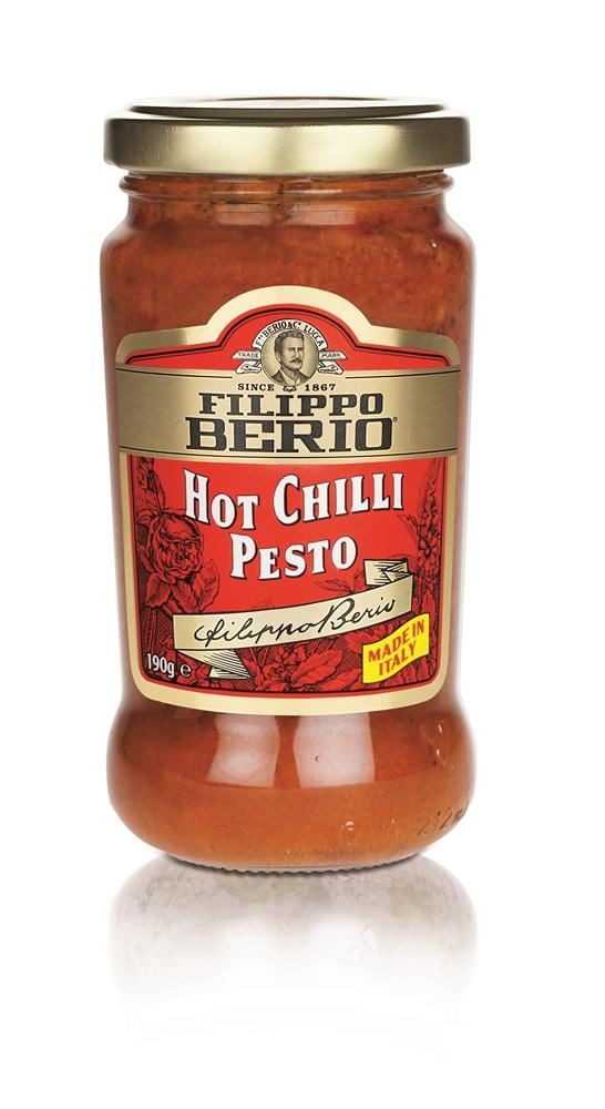 Filippo Berio Hot Chilli Pesto Sauce 190g - 6 Pack