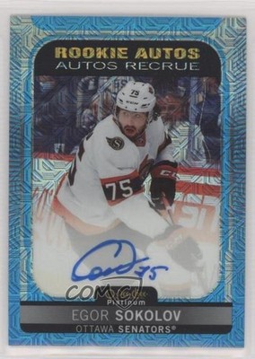 2021-22 O-Pee-Chee Platinum Rookie Blue Traxx Egor Sokolov #R-ES Auto 09g5