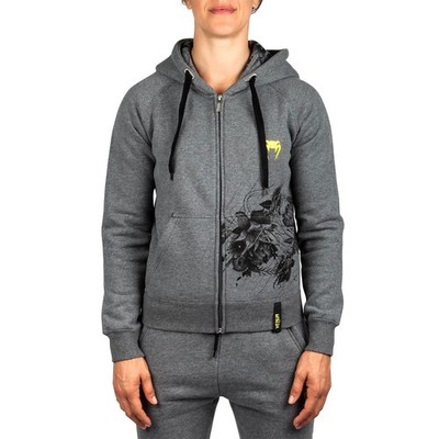 Venum Damen Zip-Hoody Floral | Grau XS | Frauen | Sweatshirt Kapuzenpulover