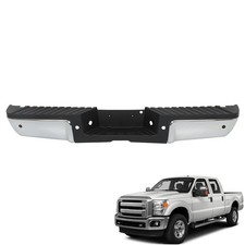 Steel Rear Step Bumper For F250 2008-2016 With Parking Sensor Holes Chrome