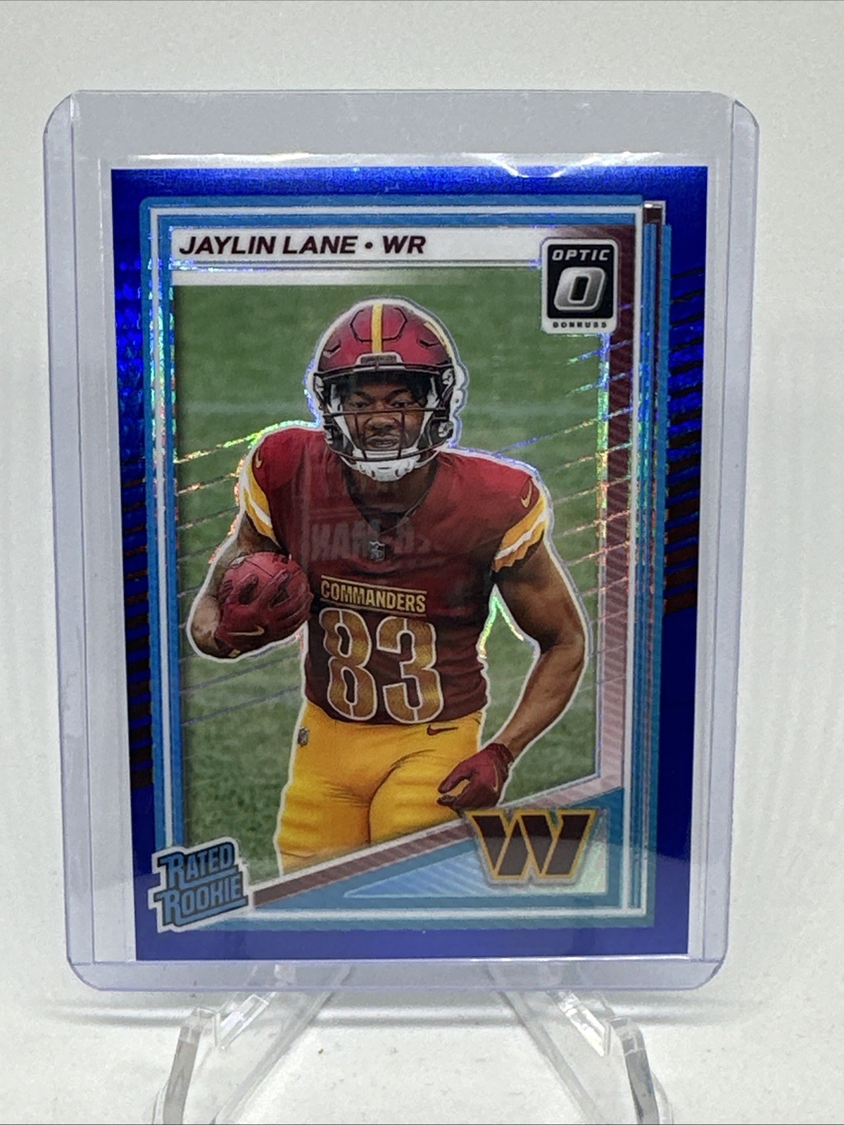 2025 Donruss Optic #249 Jaylin Lane Blue Hyper