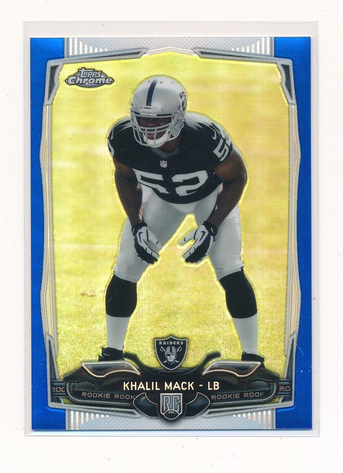 KHALIL MACK 2014 TOPPS CHROME BLUE RC REFRACTOR #/199 *LOS ANGELES CHARGERS*
