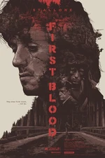 First Blood -Poster A— Art Print, Retro Movie Poster