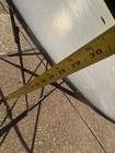 Vintage French Metal Folding Bistro Table 28” High - 38” Diameter Umbrella Hole — photo 5