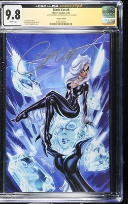 Black Cat #8 SIGNED J Scott Campbell Virgin Variant CGC JSA 9.8