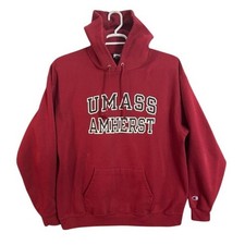 Champion UMass Amherst Red Pullover Hoodie Sweatshirt Mens XL