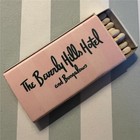 Vtg Beverly Hills Hotel Matchbox Banana Leaf Martinique Petite Pink Green Rare — photo 1