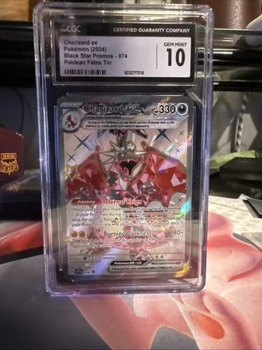 Pokemon Paldean Fates Charizard EX Black Star Promo 074 CGC Gem Mint 10