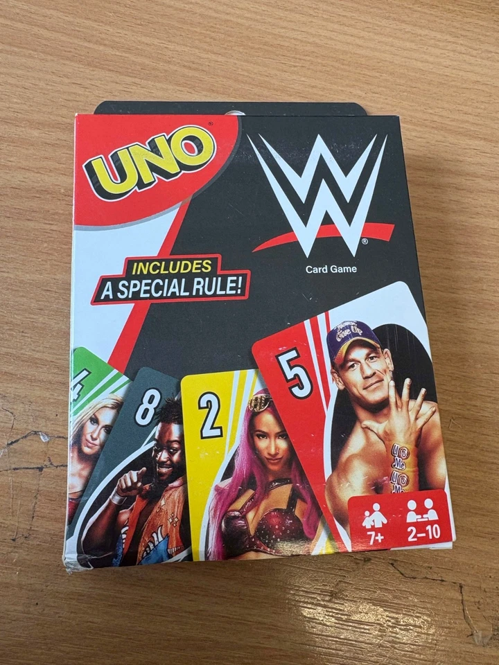 Mattel Games Kids UNO WWE Superstars Matching Card Game for 2-10 Players VGC