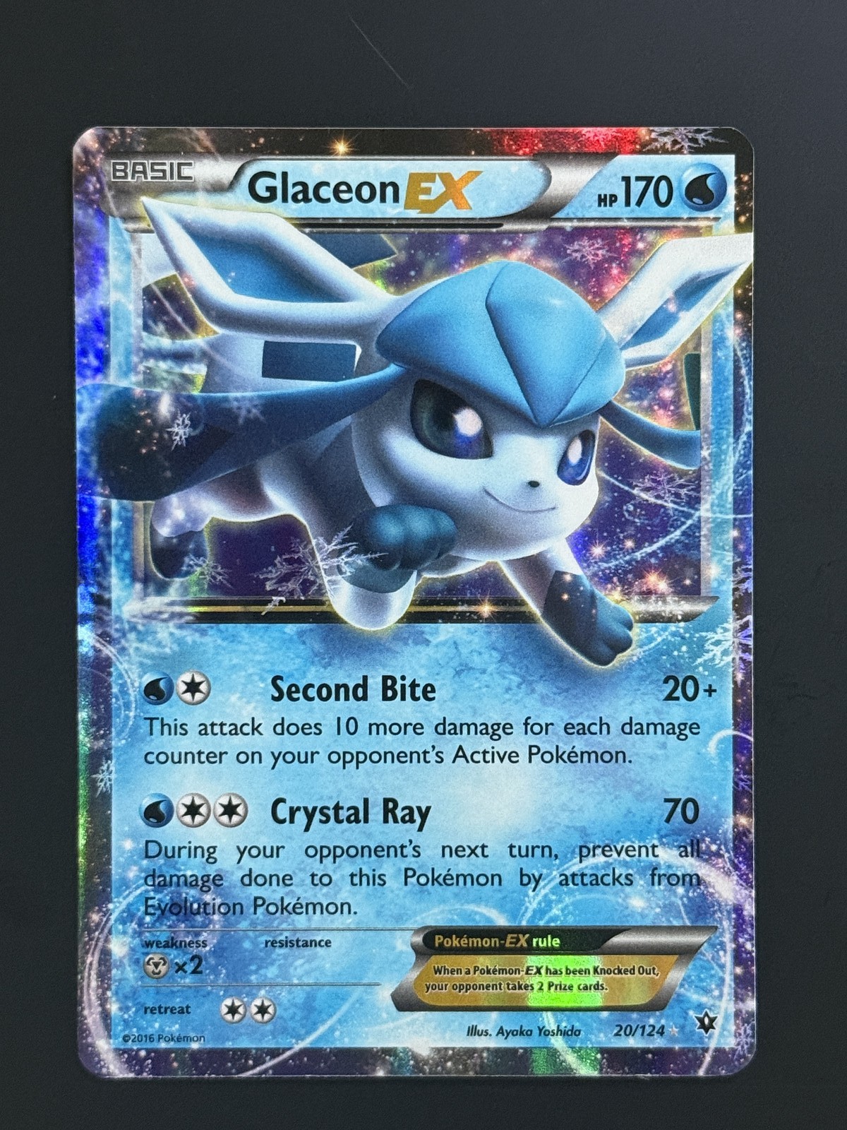 Glaceon EX Ultra Rare XY - Fates Collide 20/124 NM