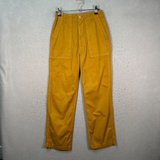 Doen Womens Size 25 Beige Cotton Straight Leg Utility Pants Made In USA