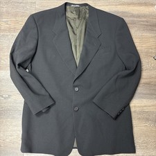 Vintage Giorgio Armani Le Collezioni Black Blazer Jacket Pure Virgin Wool 44R