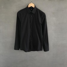 Men Olympus Shirt Black Cotton S