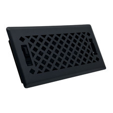 Sierra Grates Lattice Design Cast Iron Black Metal Floor Registers - 3 Sizes