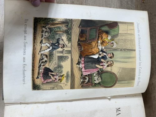 1863 French Les Infortunes De Ma Tante Josuette Book Pebble Grain Cloth Gilded - Picture 7 of 15