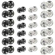 120 Sets Sew-On Snap Button Metal Snap Fastener Press Button for Sewing Clothing