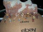 MARX VINTAGE COWBOYS MOUNTED 1950'S LOT 60MM PAINTED PLAYSET