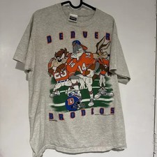 1993 Vintage Denver Broncos Grey Color Reprint Shirt AN62449