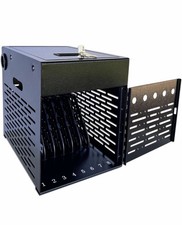 8-Device Charging Cabinet for Tablets Laptops, Fully Assembled, Secure Storage
