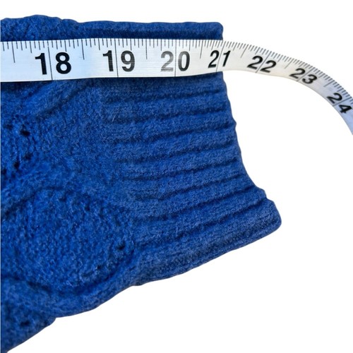 FLAT WHITE (Anthropologie) blau strukturierter Strickpullover Pullover Gr. L - Bild 9 von 10