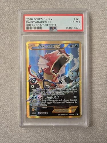 Pokémon TCG Gyarados EX 123/122 XY Breakpoint 2016 Secret Holo Rare PSA 6