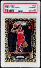 2023 Panini Prizm Amen Thompson #150 PSA 10 King Snake Prizm Basketball Gem Mint