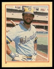 Cecil Cooper 1984 Fleer Star Stickers #31 "Hits" Milwaukee Brewers
