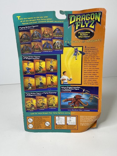 Vintage 1996 Galoob Dragon Flyz Peak Figure Sealed New MOC - Picture 3 of 11