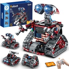 Robot Building Kit: Remote Control STEM Toys for Kids 8-12, 4in1 Racer Car