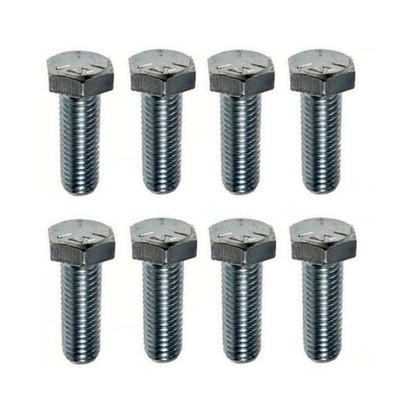 Multi-Purpose Bolts | Steel | Zinc Finish | Silver | Hex Head Drive | 8 Pieces