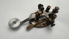 VINTAGE JH BUNNELL & CO NEW YORK WWII BRASS MORSE CODE TELEGRAPH KEY