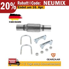 Flexrohr Flexteil 45x150mm inkl. 2x Schellen für Skoda Fabia 2 542 Seat Ibiza DE