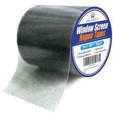KING MOUNTAIN Black Window Screen Repair Tape,3inX20FT 3 in &times; 20 ft,