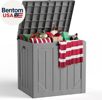 Outdoor Storage Box,30 Gallon Deck Box Outdoor Storage Bench outside Waterproof