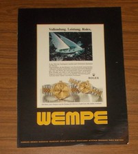 Seltene Werbung vintage ROLEX DATEJUST LADY-DATEJUST Uhr Wempe #1 1987