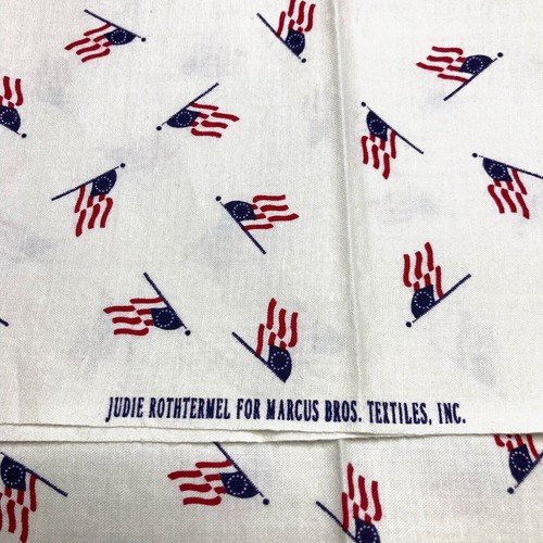 Marcus Bros Textiles Small Scale Patriotic Waving Flags 100% Cotton 2 yds to sew - Picture 2 of 5