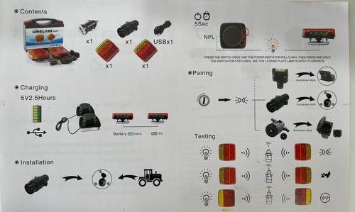 7Pin LED Magnetic Wireless Trailer Tail Light Kit For Trailer-Truck Automotive - Picture 5 of 5