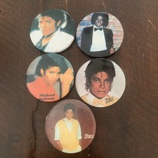 MICHAEL JACKSON BUTTONS/PINS Lot Of 5 1980&rsquo;s Thriller Off The Wall