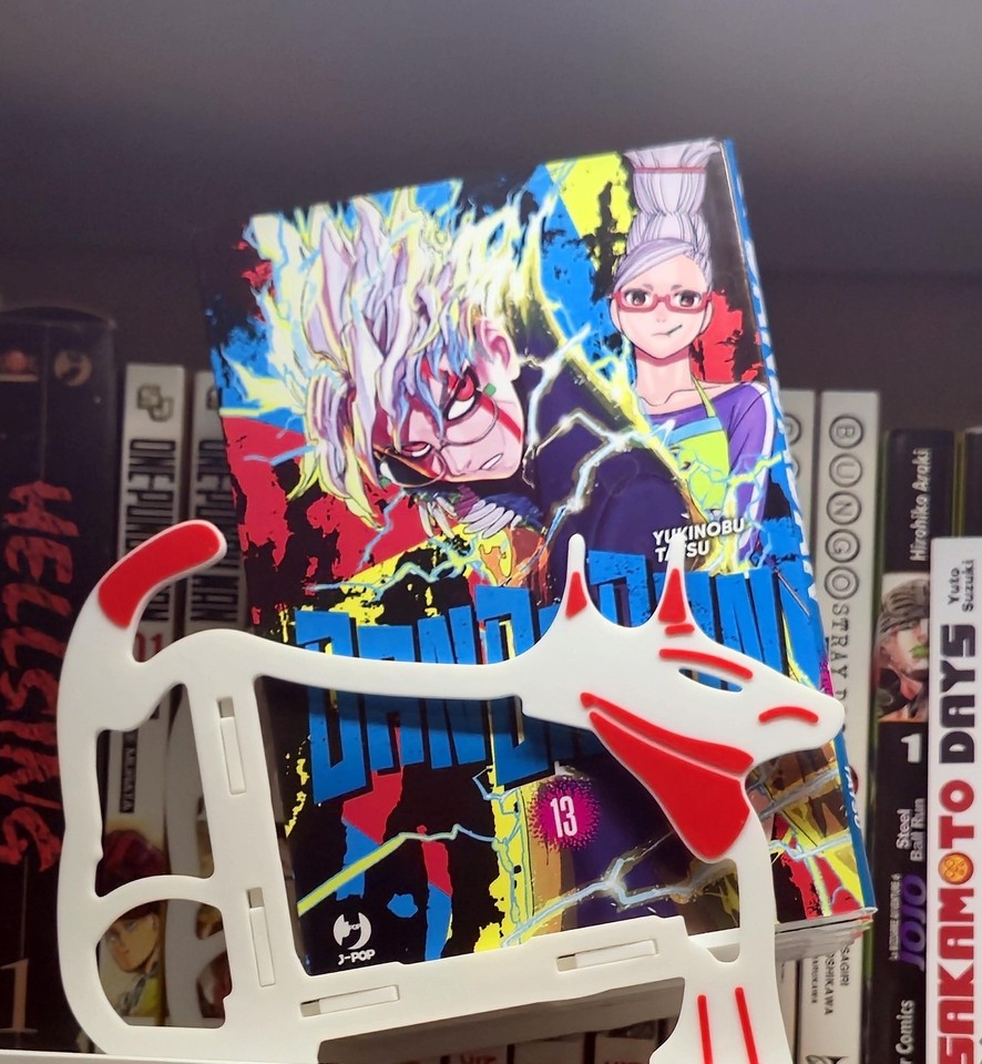 Manga Stand White Kitsune Fox Japanese Book Display 3-5 Volumes Anime ...
