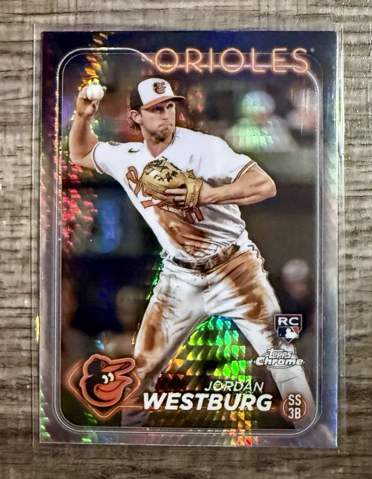 2024 Topps Chrome Jordan Westburg Prism Refractor RC No. 277 Baltimore Orioles