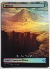 Plateau FOIL Original Dual Land Proxy Card Custom Fantasy Art Design