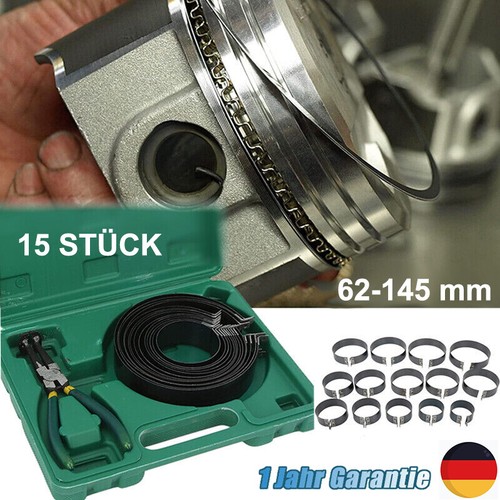 VidaXL Kolbenring Spannband Set 11-tlg. | Mit Zange, Reiniger & Aufbewahrungskoffer Für Profis & Hobby-Schrauber