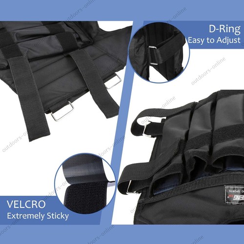 110lb Weight Vest Weighted Adjustable Training Fitness Workout Strength Exercise - Picture 4 of 12