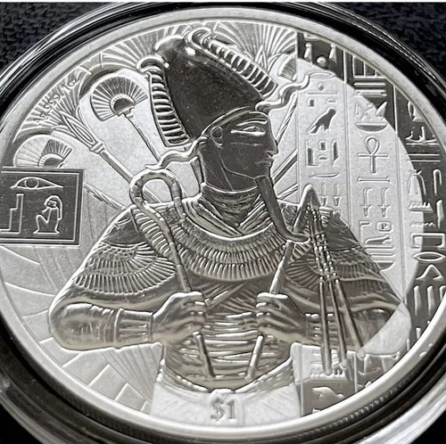 2023 Sierra Leone Egyptian Gods Anubis 1 oz .999 Silver BU Coin In Capsule 5000
