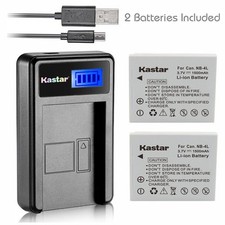 NB-4L Battery LCD Slim Charger for Canon PowerShot ELPH 300 HS, 310 HS, 330 HS