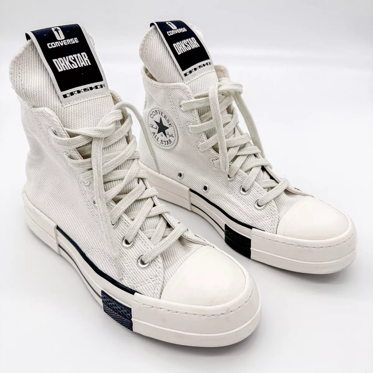 Converse Chuck 70 High DRKSHDW DRKSTAR x Rick Owens (White Ecru) Men 5 Woman 7